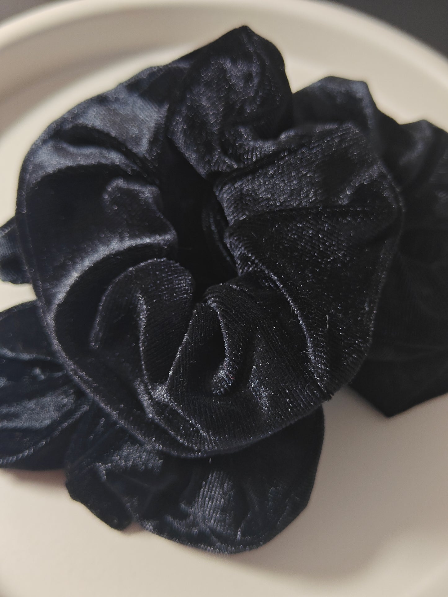 Scrunchie velours zwart