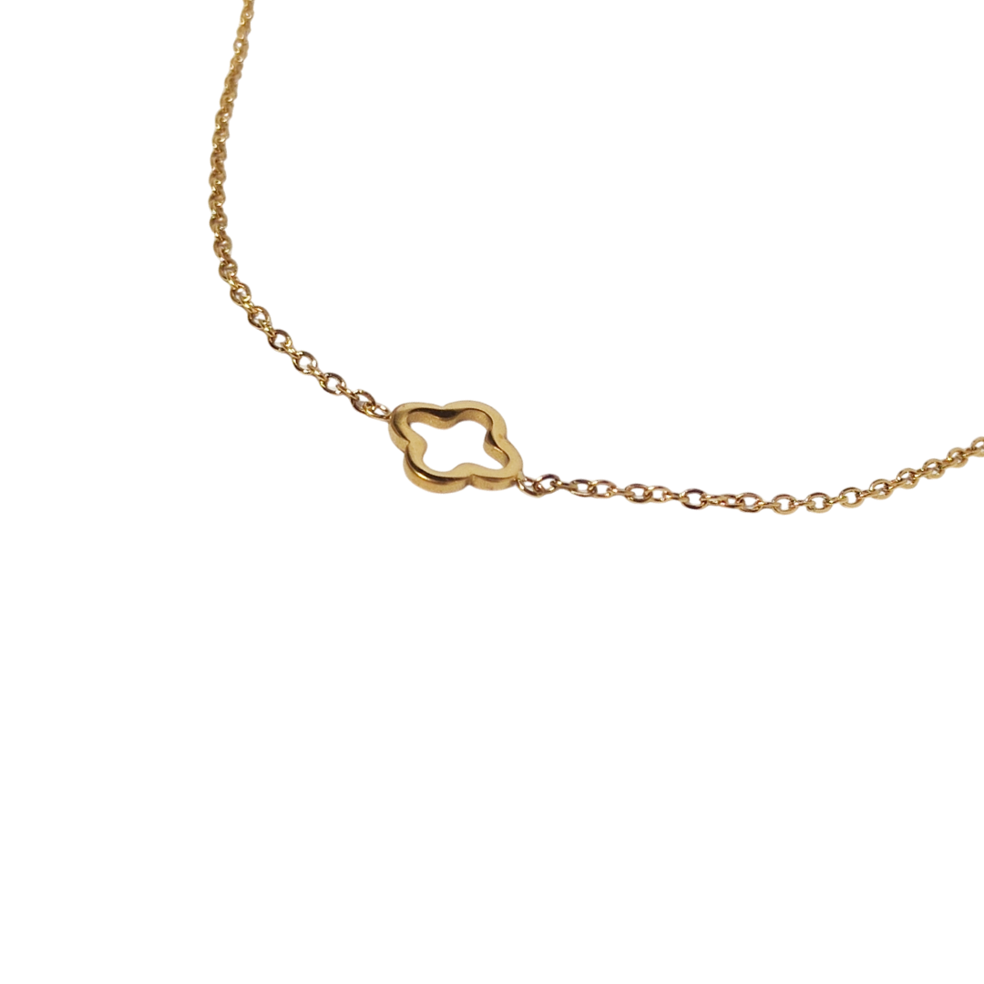 Armband open klavertje