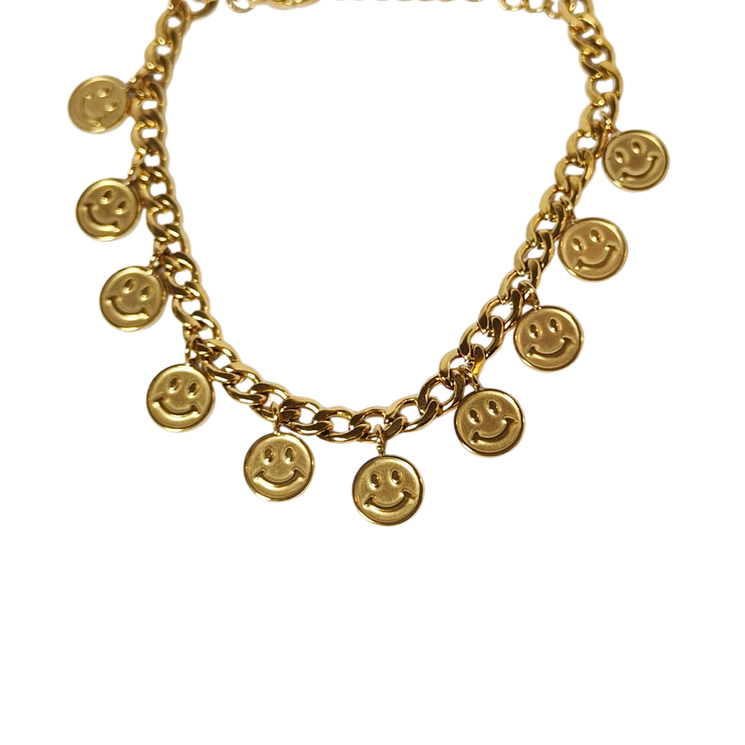 Bedelarmband Smiley